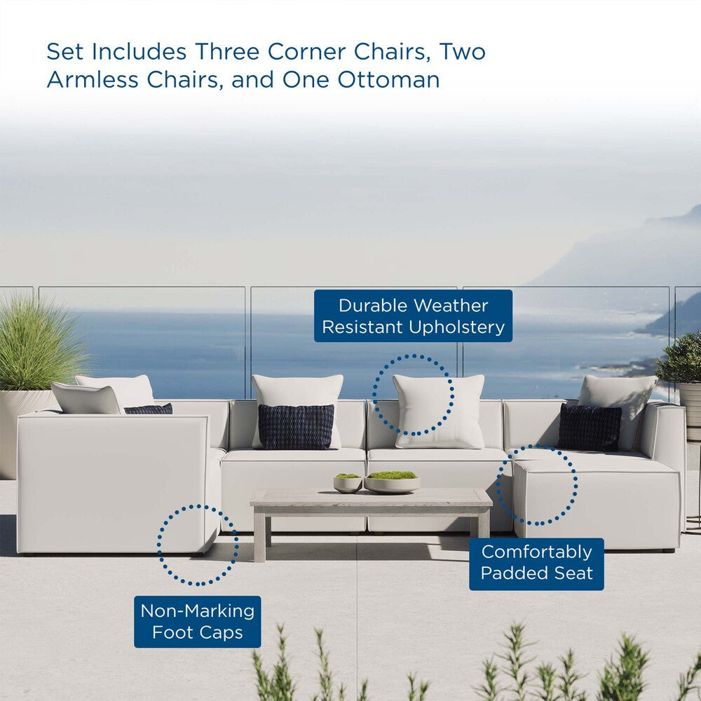 EEI-4386 Saybrook 6-Piece Outdoor Patio Upholstered Sectional Sofa by Modway