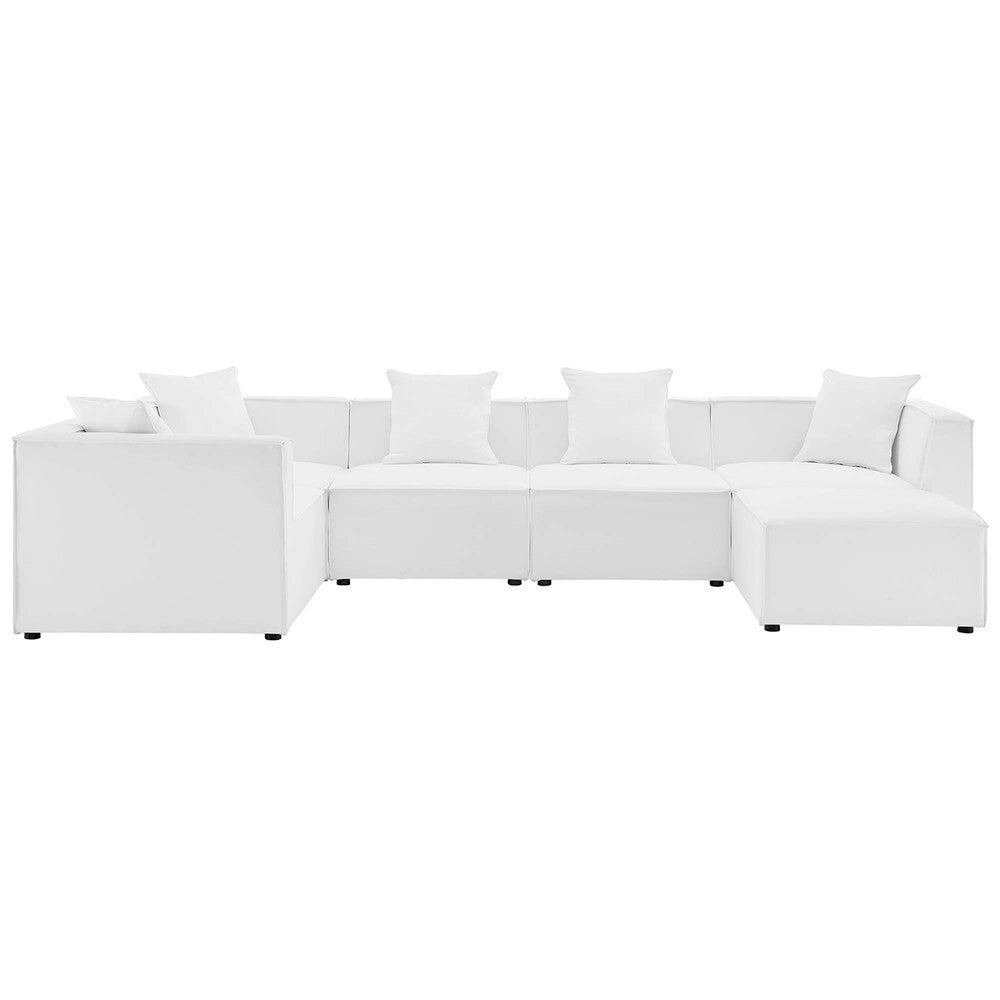 EEI-4386 Saybrook 6-Piece Outdoor Patio Upholstered Sectional Sofa by Modway