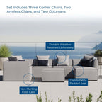 EEI-4387 Saybrook 7-Piece Outdoor Patio Upholstered Sectional Sofa by Modway