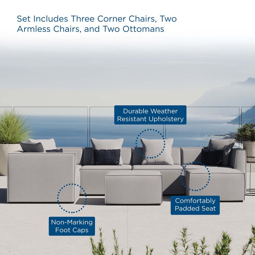 EEI-4387 Saybrook 7-Piece Outdoor Patio Upholstered Sectional Sofa by Modway
