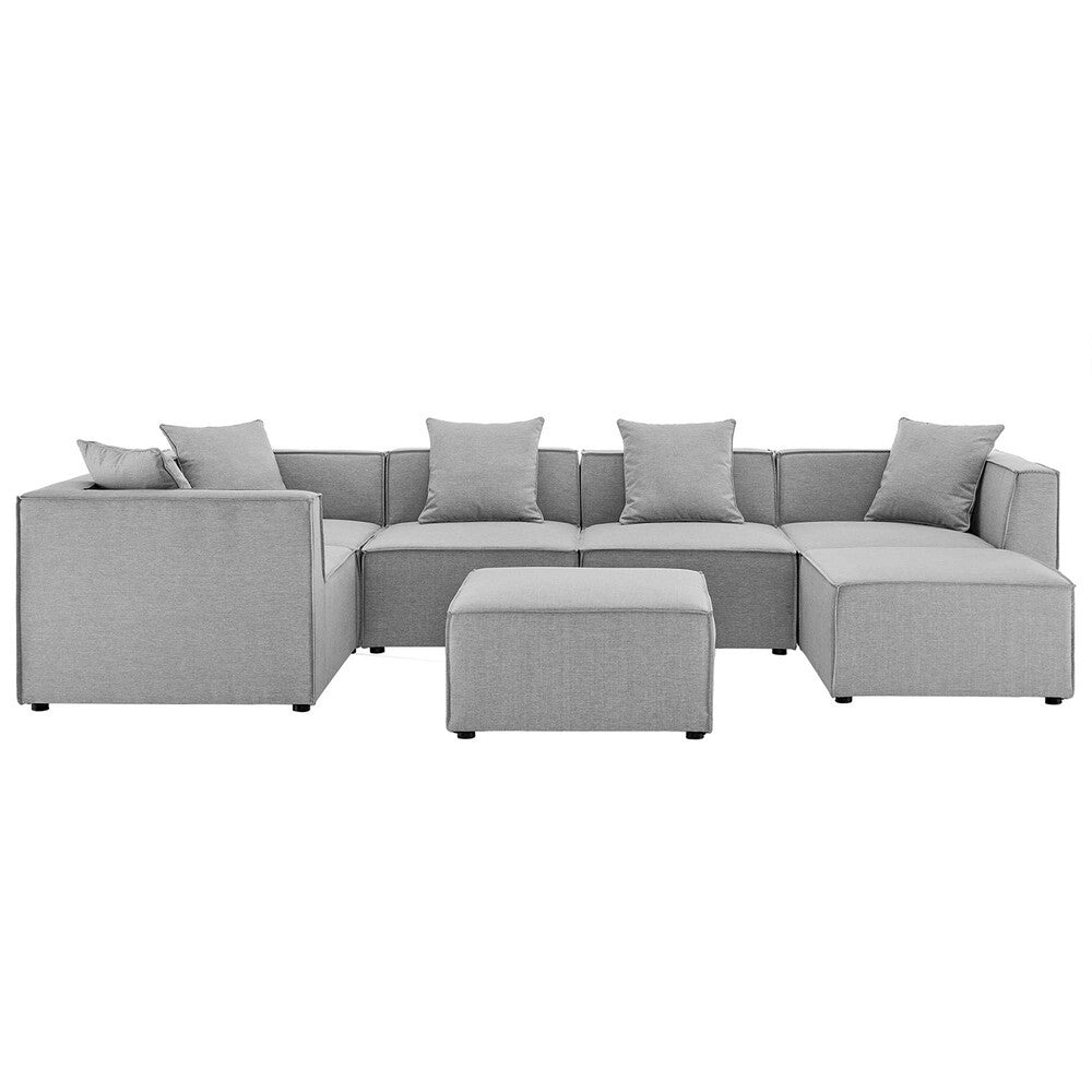 EEI-4387 Saybrook 7-Piece Outdoor Patio Upholstered Sectional Sofa by Modway