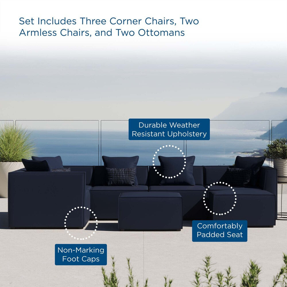 EEI-4387 Saybrook 7-Piece Outdoor Patio Upholstered Sectional Sofa by Modway