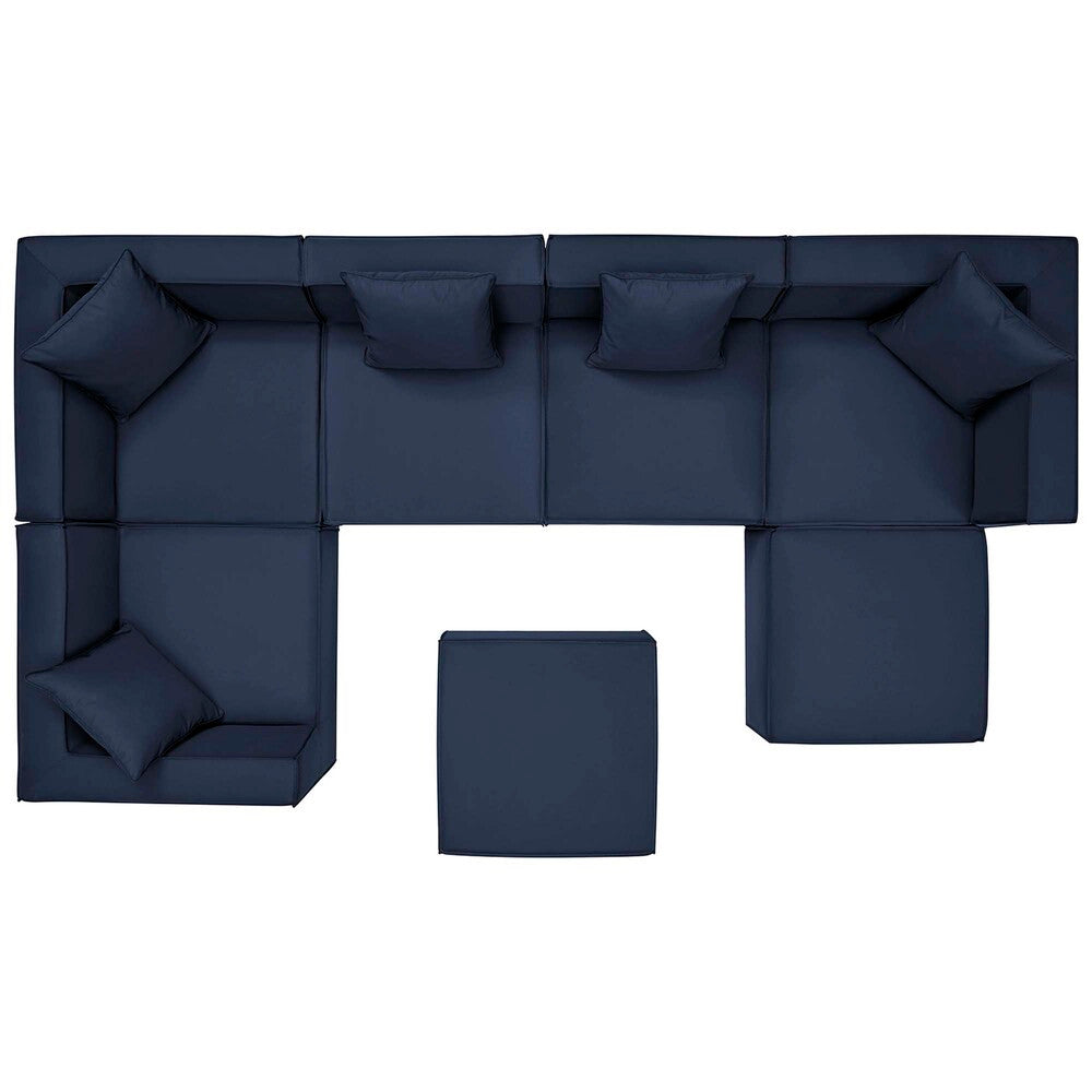 EEI-4387 Saybrook 7-Piece Outdoor Patio Upholstered Sectional Sofa by Modway
