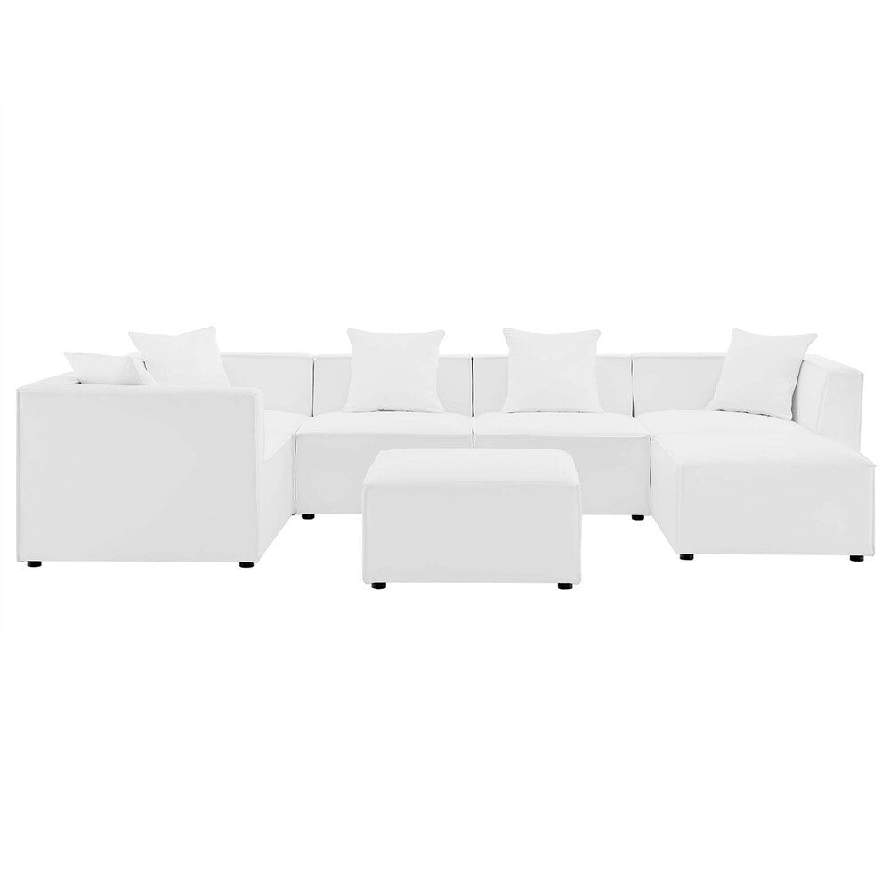 EEI-4387 Saybrook 7-Piece Outdoor Patio Upholstered Sectional Sofa by Modway