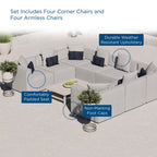 EEI-4388 Saybrook 8-Piece Outdoor Patio Upholstered Sectional Sofa by Modway