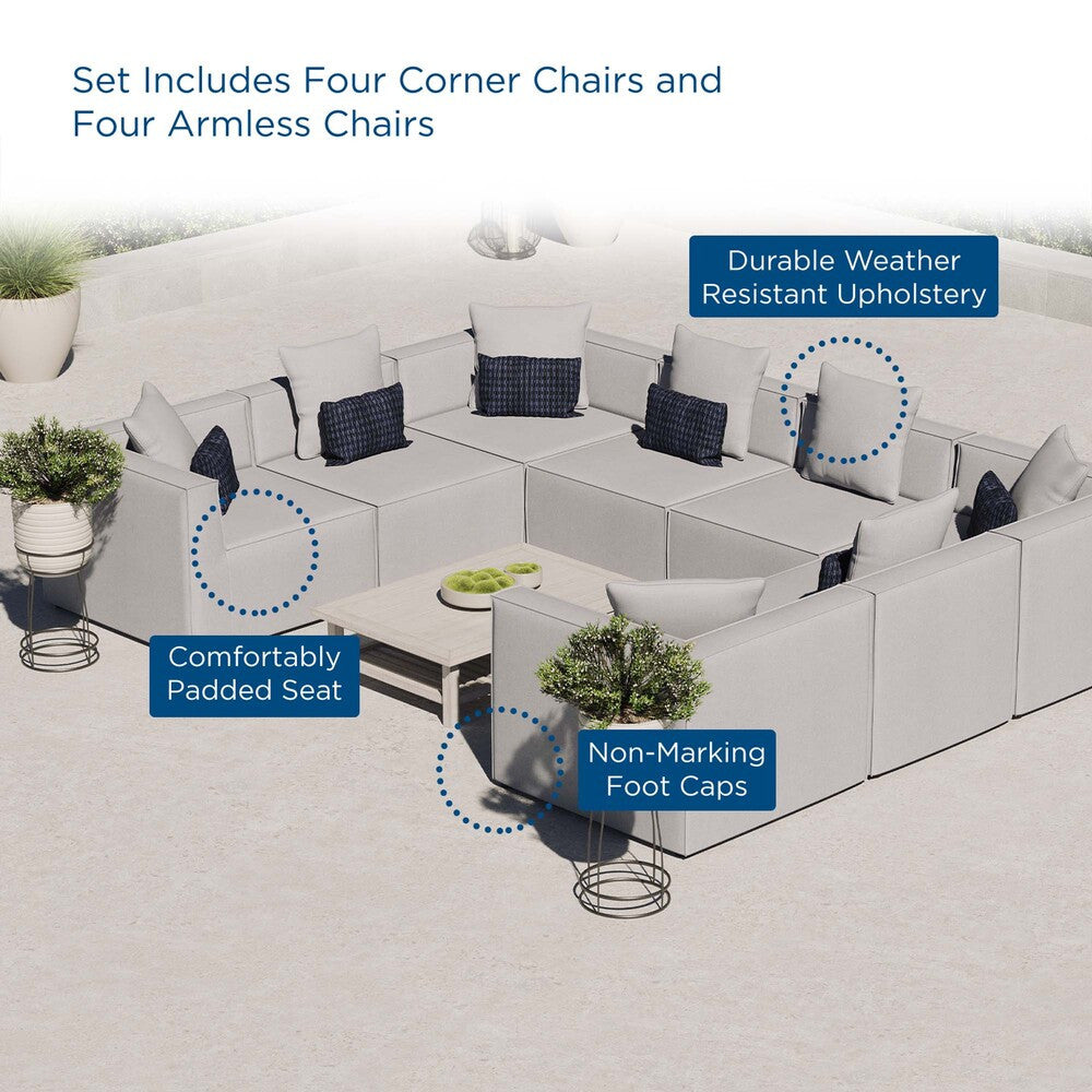 EEI-4388 Saybrook 8-Piece Outdoor Patio Upholstered Sectional Sofa by Modway
