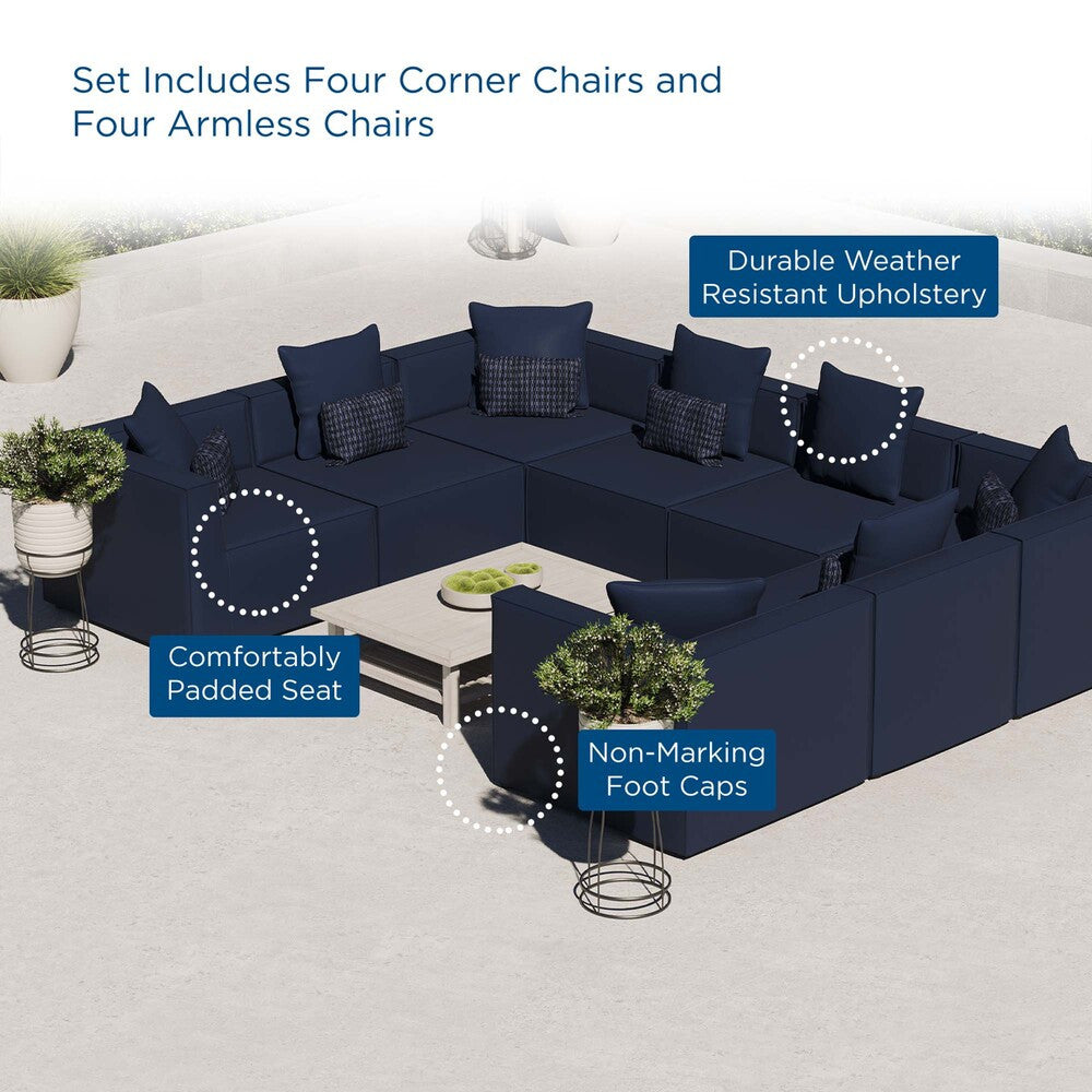 EEI-4388 Saybrook 8-Piece Outdoor Patio Upholstered Sectional Sofa by Modway