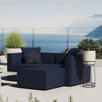 EEI-4378 Saybrook Outdoor Patio Upholstered Loveseat and Ottoman Set by Modway