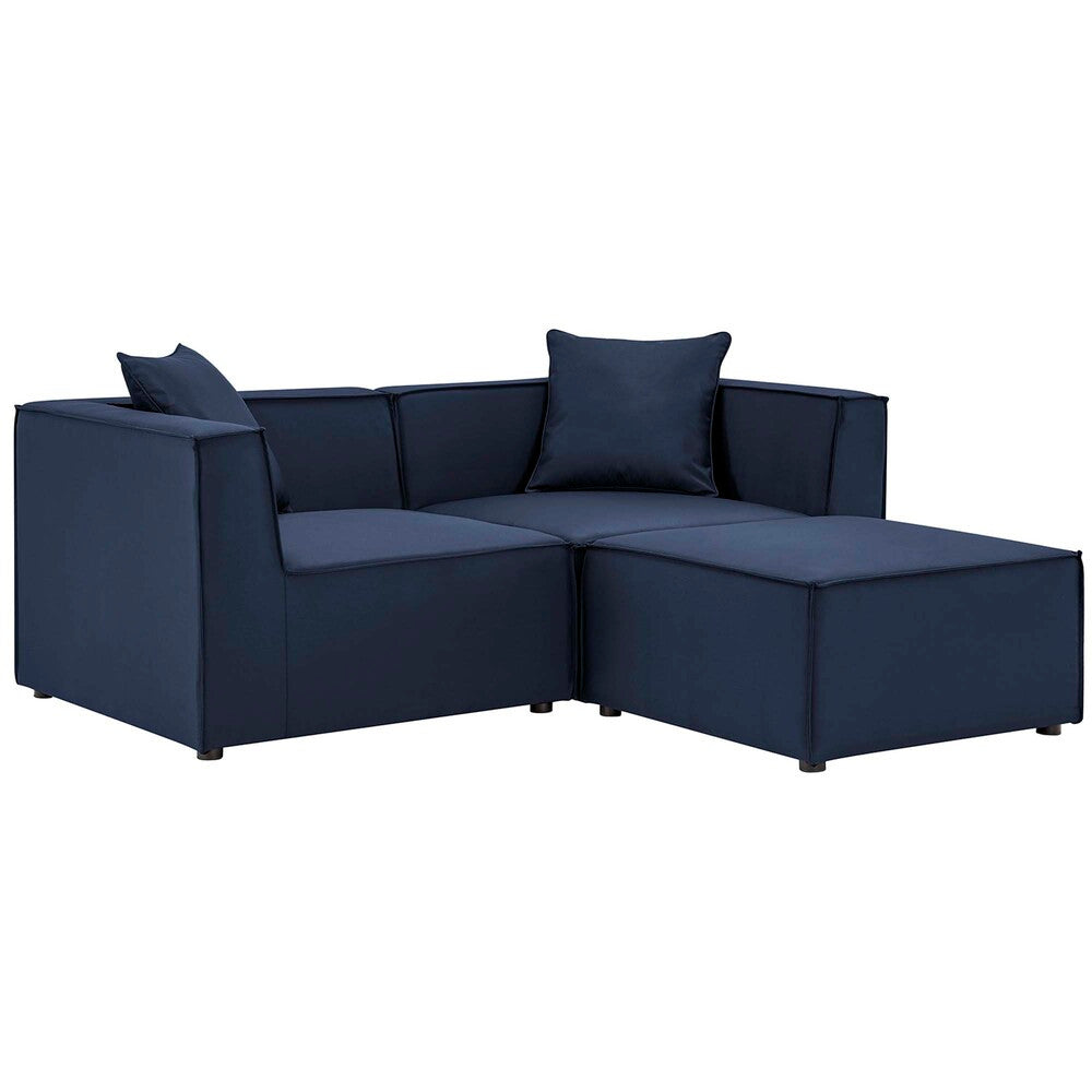 EEI-4378 Saybrook Outdoor Patio Upholstered Loveseat and Ottoman Set by Modway