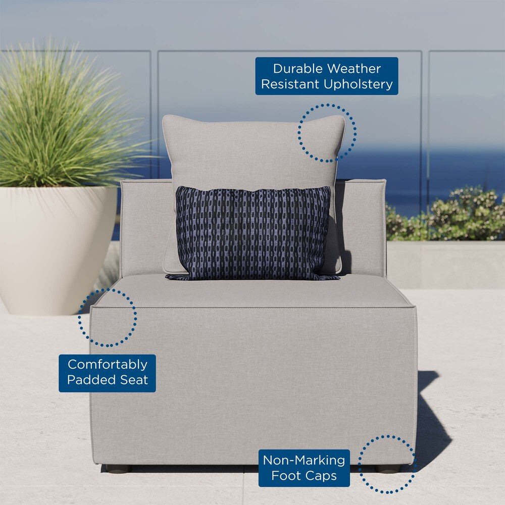 EEI-4209 Saybrook Outdoor Patio Upholstered Sectional Sofa Armless Chair by Modway