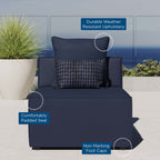 EEI-4209 Saybrook Outdoor Patio Upholstered Sectional Sofa Armless Chair by Modway