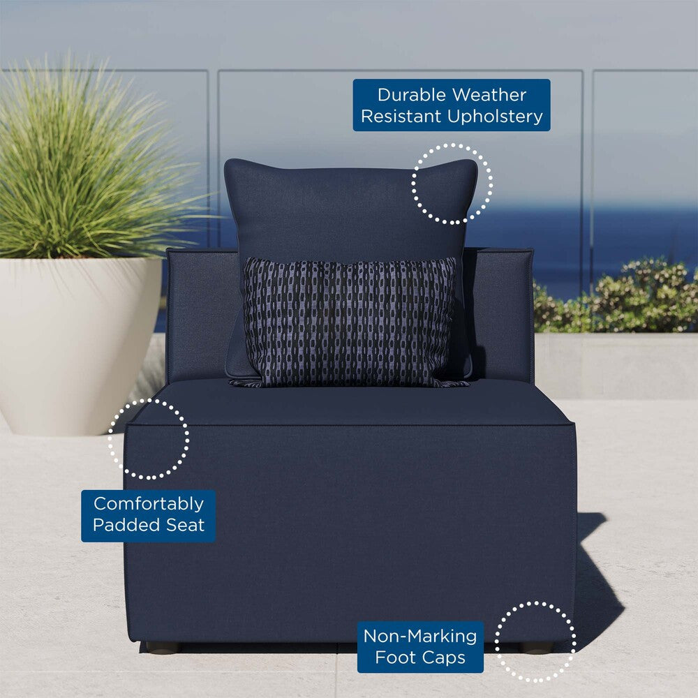 EEI-4209 Saybrook Outdoor Patio Upholstered Sectional Sofa Armless Chair by Modway