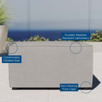 EEI-4211 Saybrook Outdoor Patio Upholstered Sectional Sofa Ottoman by Modway