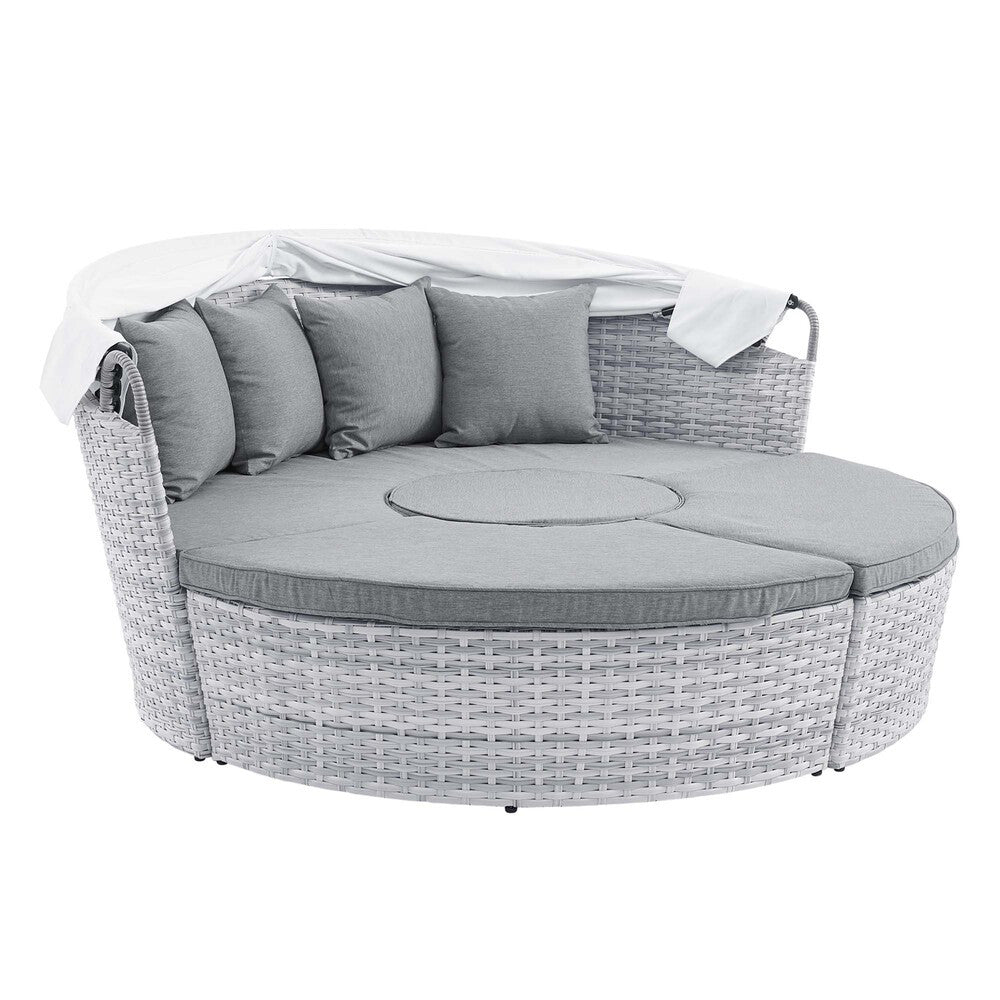 EEI-4442-LGR-GRY Scottsdale Canopy Outdoor Patio Daybed by Modway