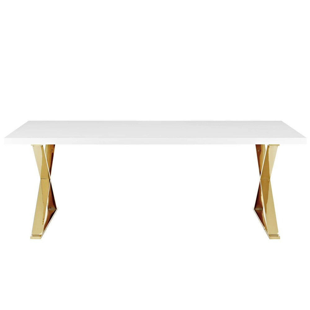 EEI-3034-WHI Sector Dining Table by Modway