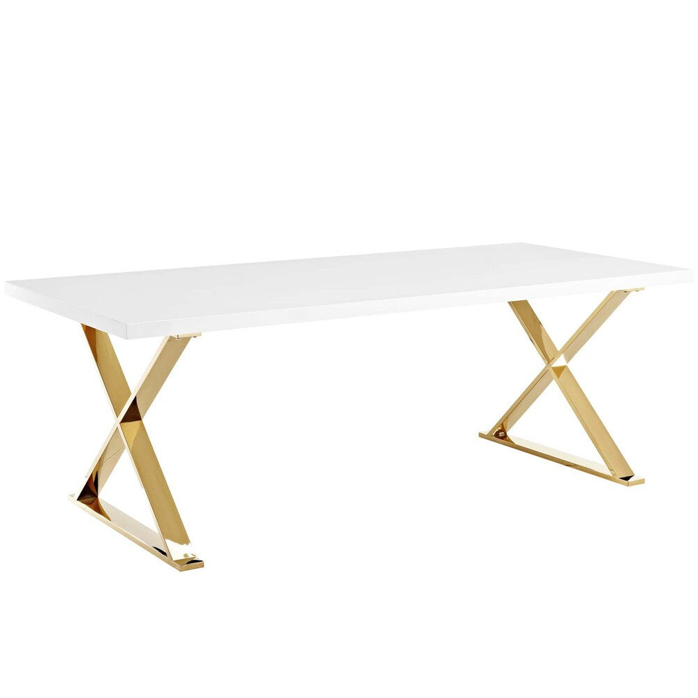 EEI-3034-WHI Sector Dining Table by Modway