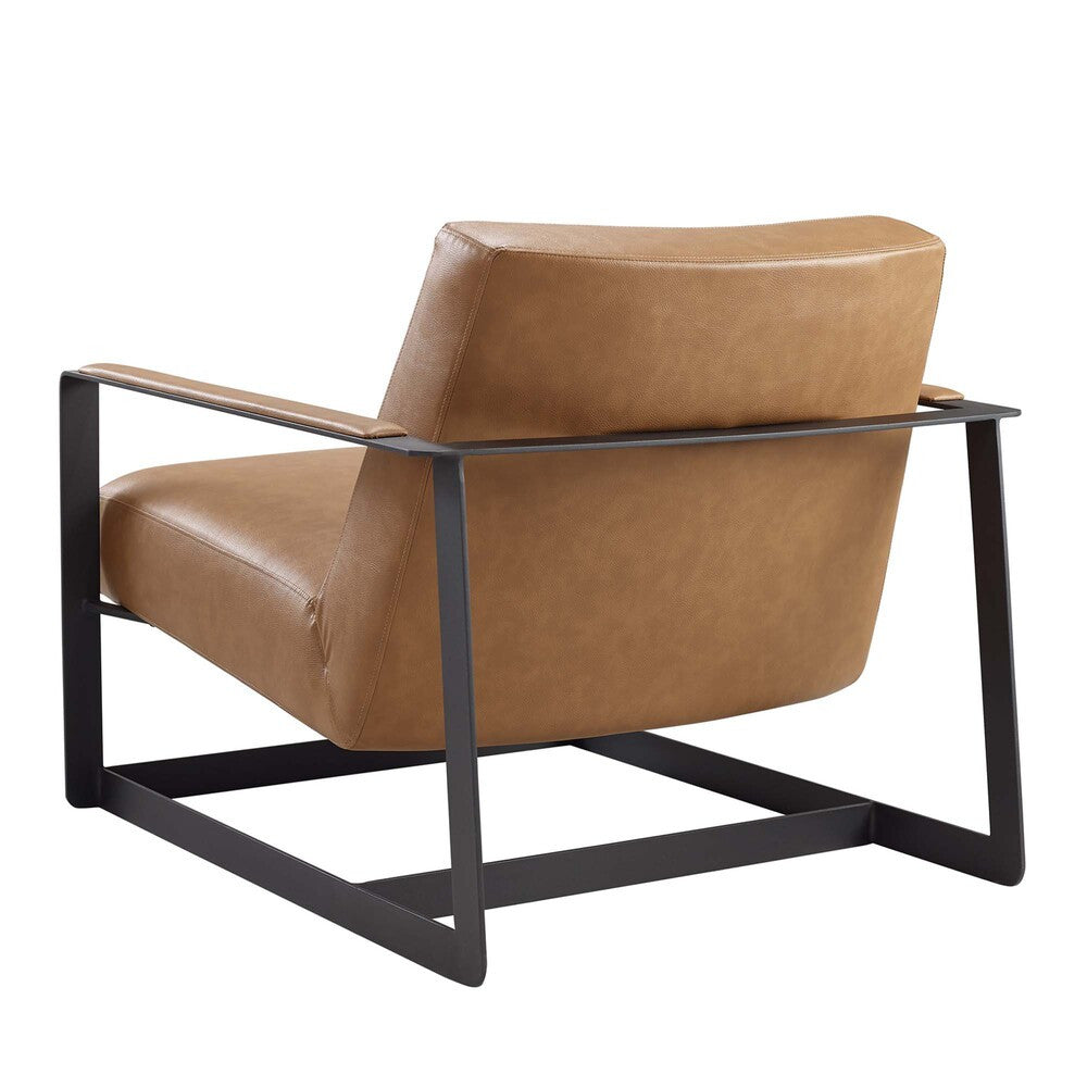 EEI-2075-TAN Seg Vegan Leather Accent Chair by Modway