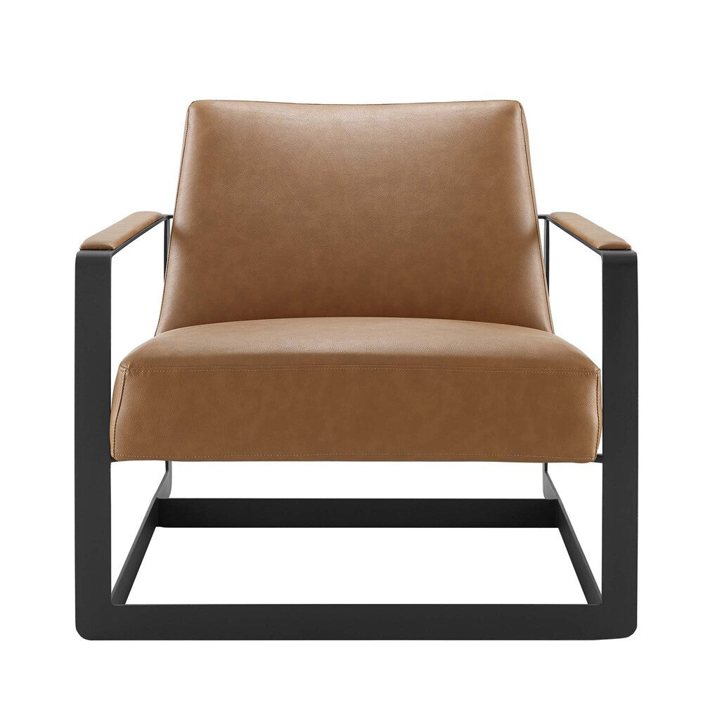 EEI-2075-TAN Seg Vegan Leather Accent Chair by Modway