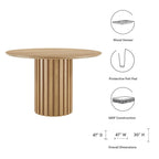 EEI-6064-OAK-SET Senja 47" Round Dining Table by Modway