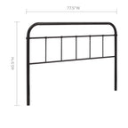 MOD-5537-BRN Serena King Steel Headboard by Modway