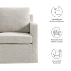 EEI-6910 Serene Fabric Slipcovered Swivel Armchair by Modway