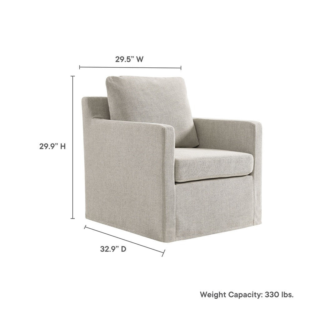 EEI-6910 Serene Fabric Slipcovered Swivel Armchair by Modway