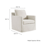 EEI-6910 Serene Fabric Slipcovered Swivel Armchair by Modway