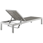 EEI-2465-SLV-GRY-SET Shore 2 Piece Outdoor Patio Aluminum Set by Modway