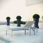 EEI-2475-SLV-GRY-SET Shore 2 Piece Outdoor Patio Set by Modway