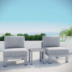 EEI-2598 Shore 3 Piece Outdoor Patio Aluminum Sectional Sofa Set by Modway