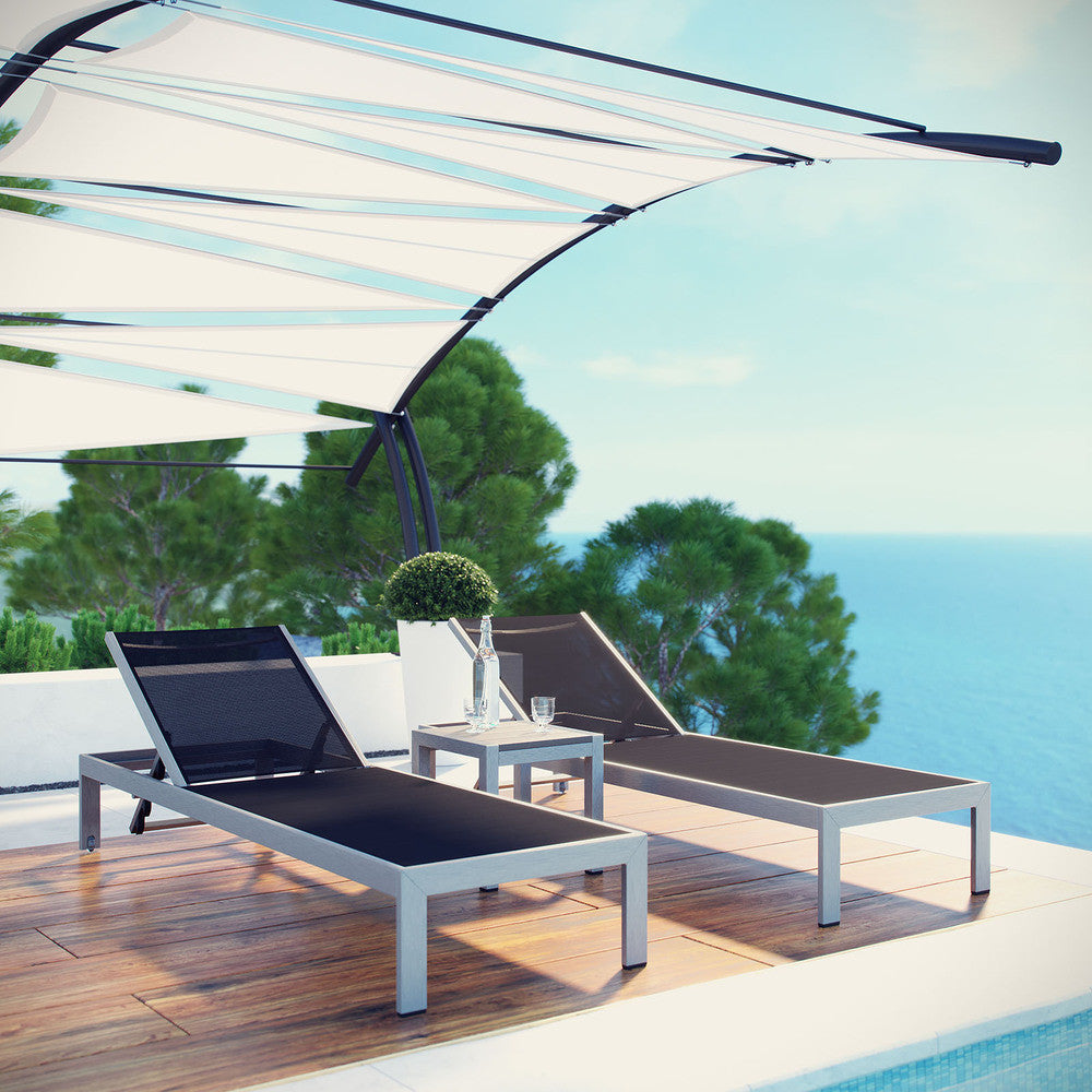 EEI-2471 Shore 3 Piece Outdoor Patio Aluminum Set by Modway