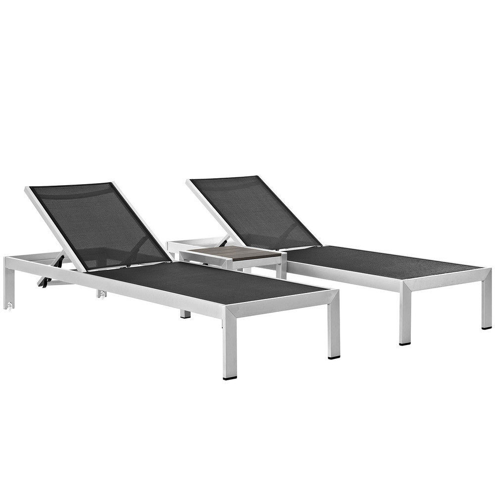 EEI-2471 Shore 3 Piece Outdoor Patio Aluminum Set by Modway