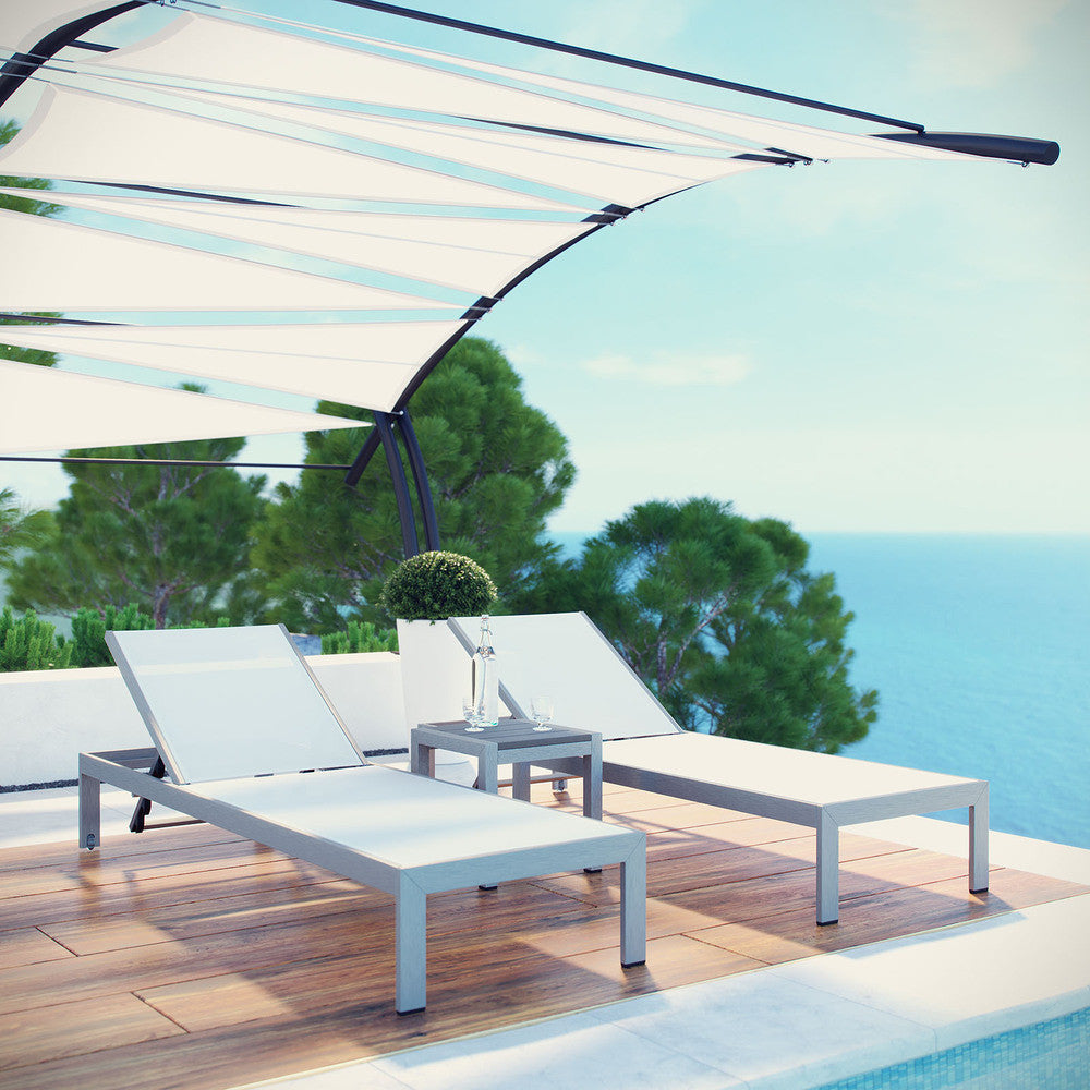 EEI-2471 Shore 3 Piece Outdoor Patio Aluminum Set by Modway