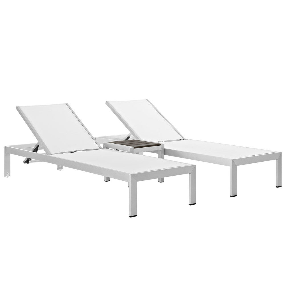 EEI-2471 Shore 3 Piece Outdoor Patio Aluminum Set by Modway