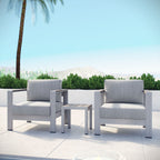EEI-2599 Shore 3 Piece Outdoor Patio Aluminum Set by Modway