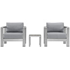 EEI-2599 Shore 3 Piece Outdoor Patio Aluminum Set by Modway