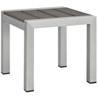 EEI-4312-SLV-NAV-SET Shore 3 Piece Sunbrella&reg; Fabric Outdoor Patio Aluminum Set by Modway