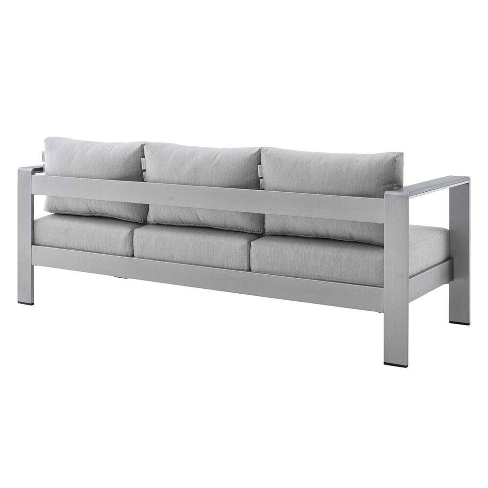 EEI-4313 Shore 3 Piece Sunbrella&reg; Fabric Outdoor Patio Aluminum Set by Modway