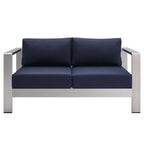 EEI-4313 Shore 3 Piece Sunbrella&reg; Fabric Outdoor Patio Aluminum Set by Modway