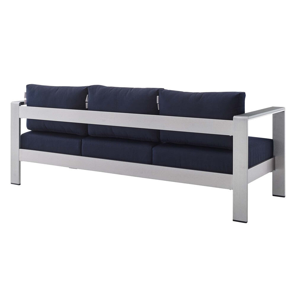 EEI-4313 Shore 3 Piece Sunbrella&reg; Fabric Outdoor Patio Aluminum Set by Modway