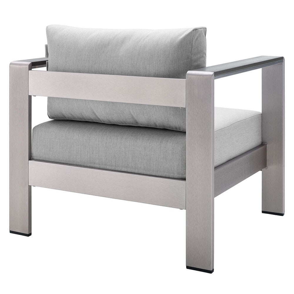 EEI-4316 Shore 4 Piece Sunbrella&reg; Fabric Outdoor Patio Aluminum Set by Modway