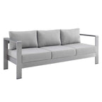 EEI-4316 Shore 4 Piece Sunbrella&reg; Fabric Outdoor Patio Aluminum Set by Modway
