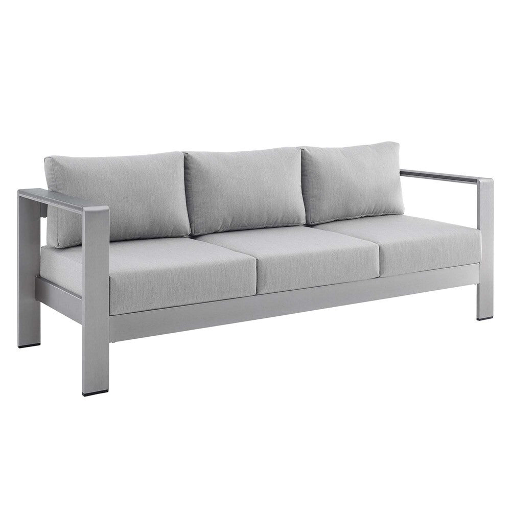 EEI-4316 Shore 4 Piece Sunbrella&reg; Fabric Outdoor Patio Aluminum Set by Modway