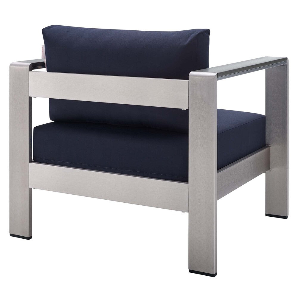 EEI-4316 Shore 4 Piece Sunbrella&reg; Fabric Outdoor Patio Aluminum Set by Modway