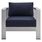 EEI-4316 Shore 4 Piece Sunbrella&reg; Fabric Outdoor Patio Aluminum Set by Modway