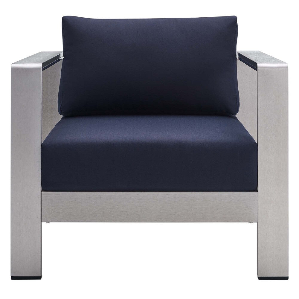 EEI-4316 Shore 4 Piece Sunbrella&reg; Fabric Outdoor Patio Aluminum Set by Modway