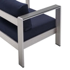 EEI-4316 Shore 4 Piece Sunbrella&reg; Fabric Outdoor Patio Aluminum Set by Modway