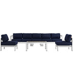 EEI-2565 Shore 6 Piece Outdoor Patio Aluminum Sectional Sofa Set by Modway