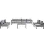 EEI-2566 Shore 7 Piece Outdoor Patio Sectional Sofa Set by Modway