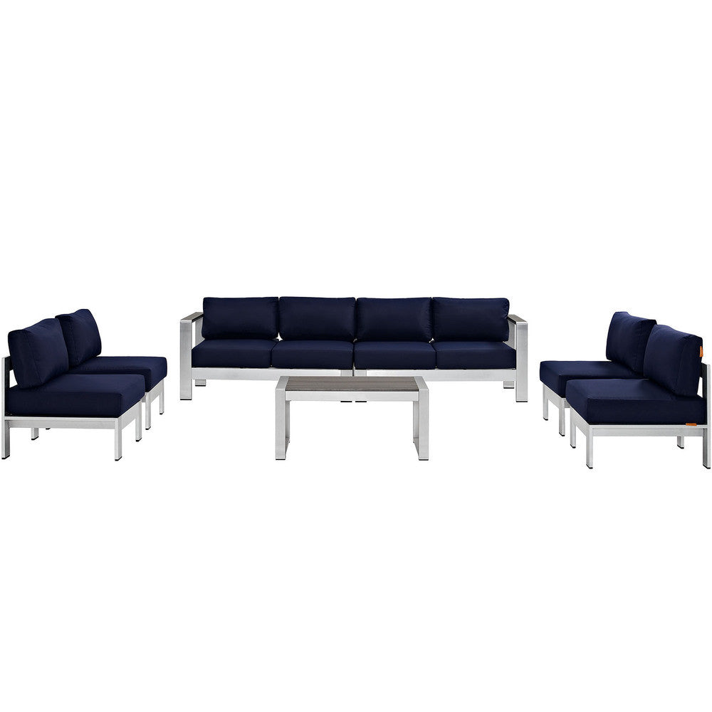 EEI-2566 Shore 7 Piece Outdoor Patio Sectional Sofa Set by Modway